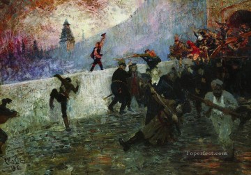 イリヤ・レーピン Painting - 1812年 包囲されたモスクワにて イリヤ・レーピン